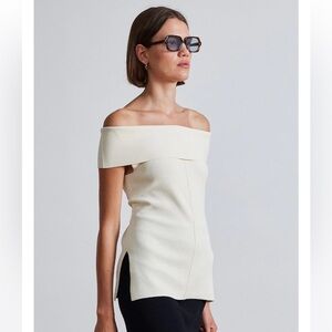 BROWN A Piece Apart Elena Strapless Top